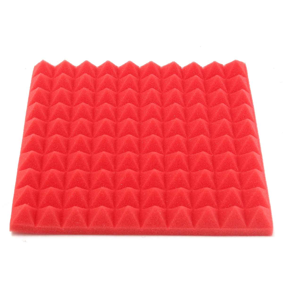 25 x 25 x 3cm lydisolert skum brannsikker akustisk skum studio lydabsorpsjon svamp musikkinstrument tilbehør: 6 stk rød