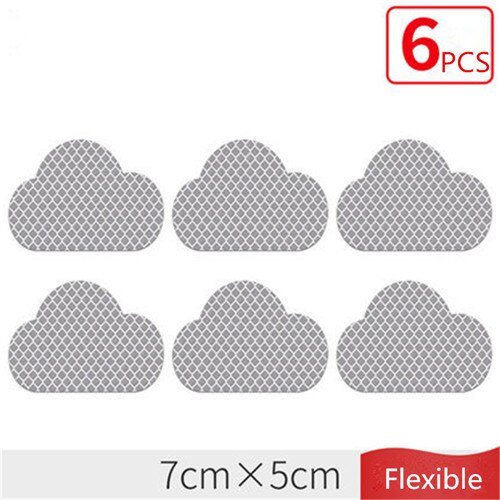 Clouds Reflective Stickers Night Safety Reflective Warning Tapes for Car Decals Decoration Made with 3M Materials: CloudDWhite