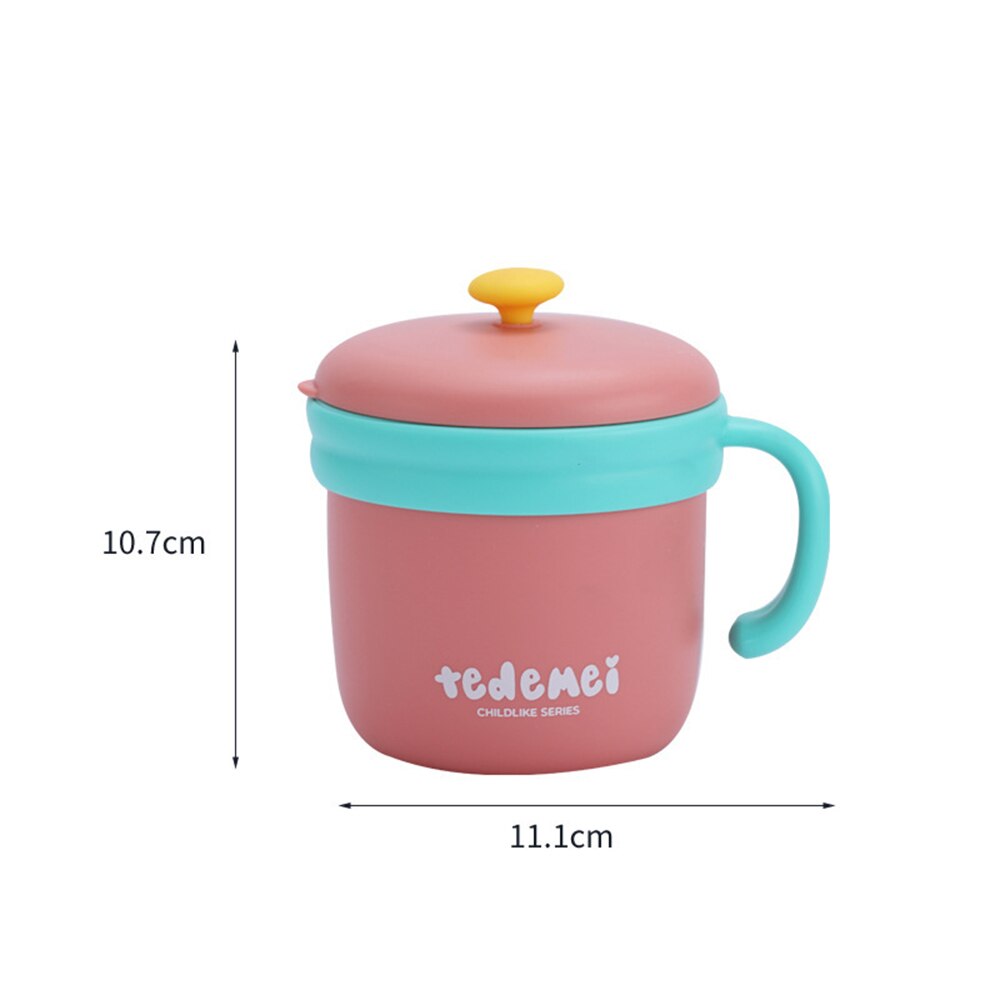 Baby Veilig Dineren Plaat Kinderen Gerechten Training Servies Kids Feeding Bowls 304 Roestvrij Staal Thermische Lunchbox Melk Cup: Pink   Cup