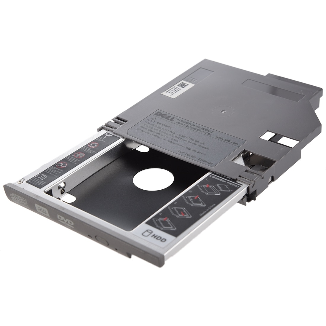 Sata 2nd hårddisk hdd bay caddie adapter för dell latitude  d600 d610 d620 d630 silver