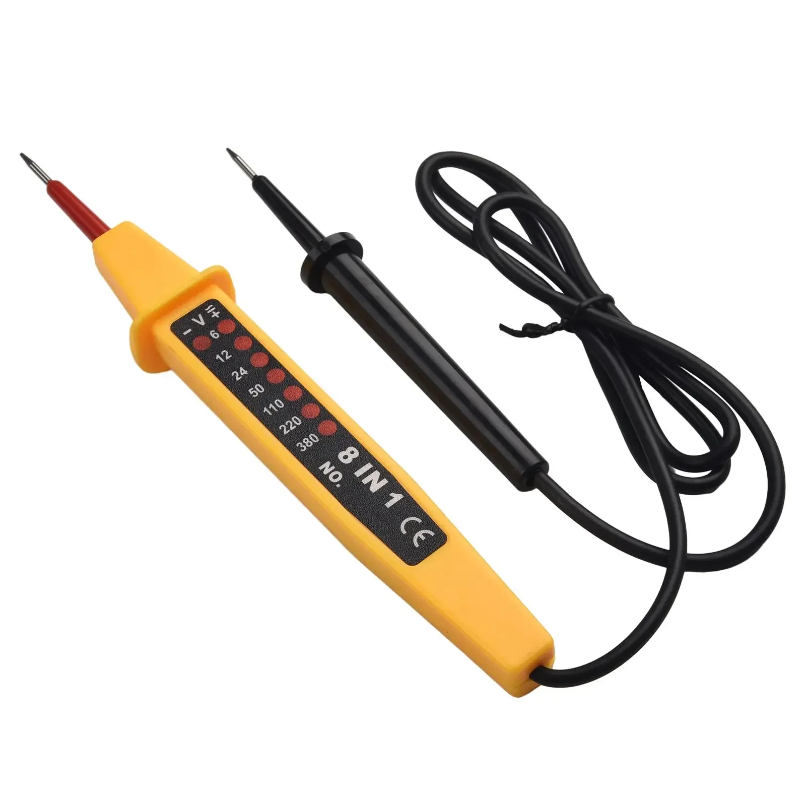 8-in-1-Spannungsprüfer für die Inspektion von Haushaltsgeräten/Kabeln, AC DC 6–500 V, automatischer elektrischer Stift-Stromkreise-Detektor-Tester