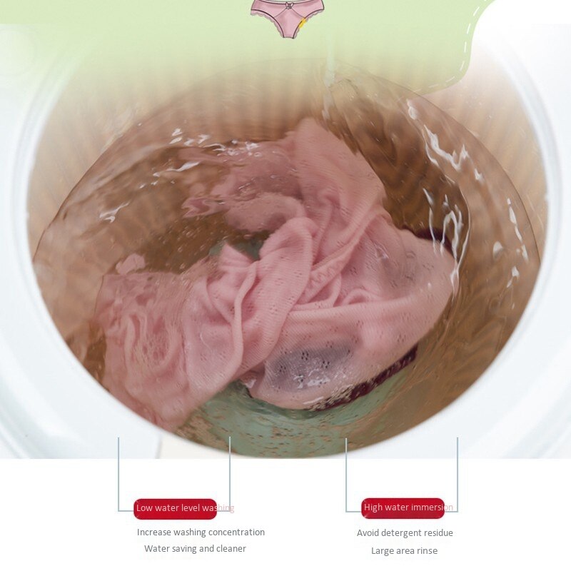 Portable Mini Clothes Washing Machine Bucket Home Self-Driving Tour Mini Washing Machine Rotating Turbines Washer