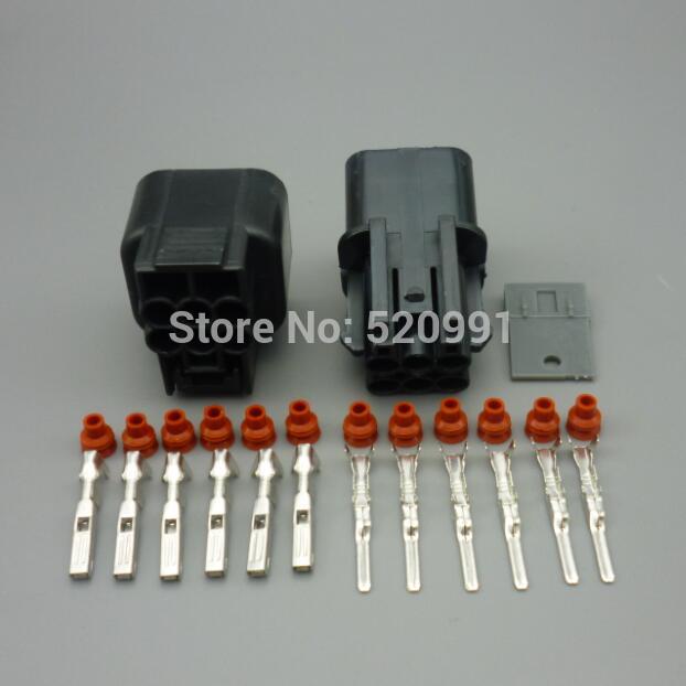 shhworldsea 1set 2.2mm 6 Pin PB625-06027 Female And Male Automotive Waterproof Plastic Electronic Housing Connector Plug