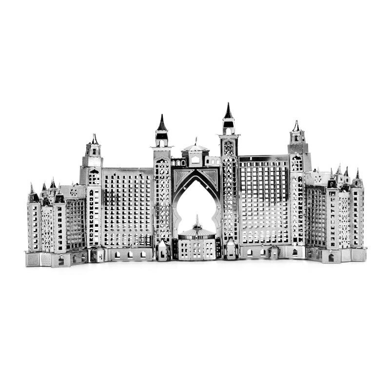 Architecture 3D Metal Puzzles World Famous Building Cathedral Tower Garden Bridge Jigsaw Construction Handmade Manual Toys