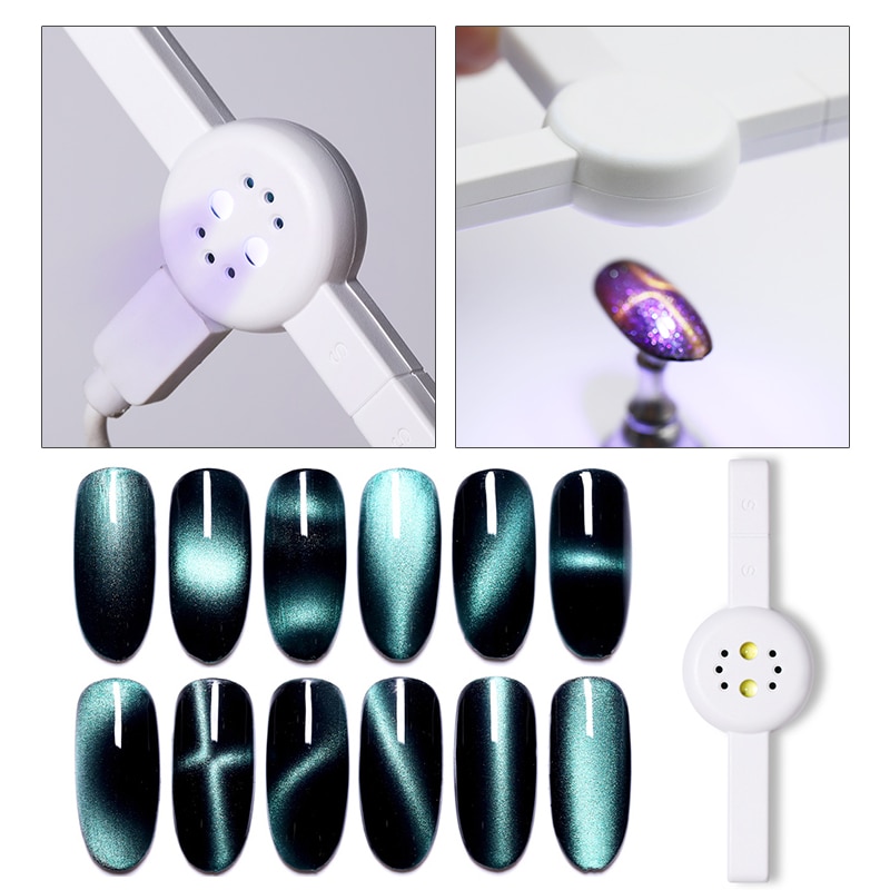 1Pc Twee-In-een Magnetische Stok 3W Nail Dryer Uv Lamp Met Mini Usb Kabel Voor cat Eye Nail Art Gel Polish Curing Tool