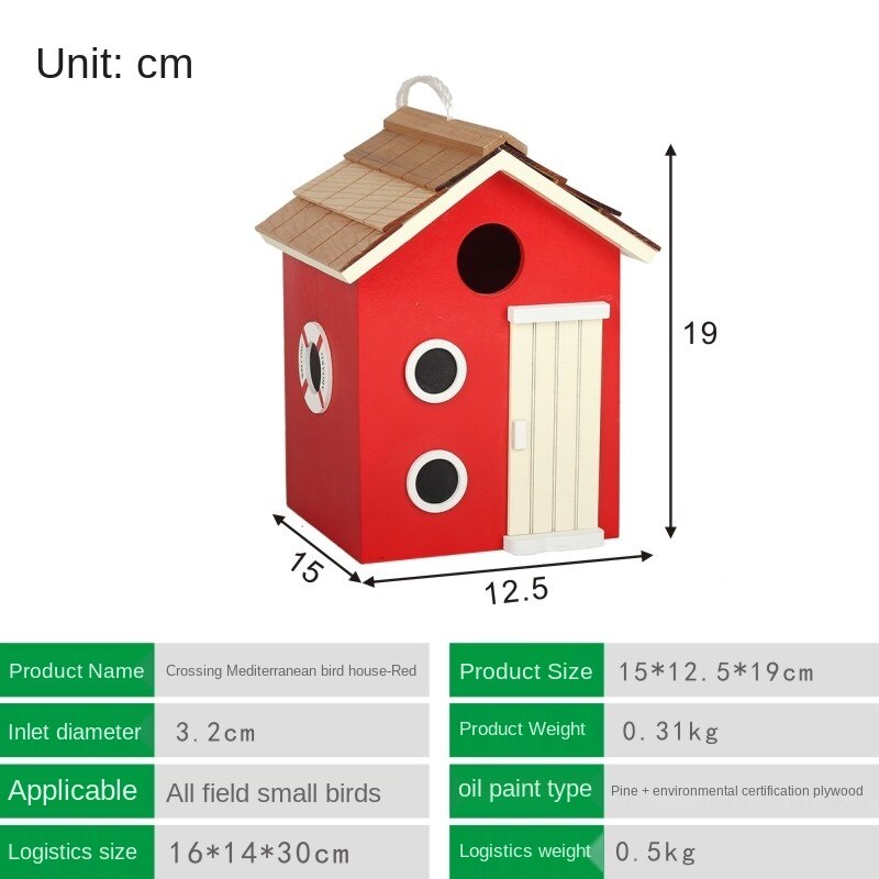 Mediterrane Vogel Huis Binnenplaats Outdoor Vogeln... – Grandado