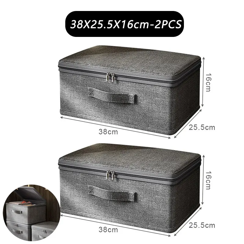 Boîte de rangement pour vêtements avec fermeture éclair, sac de rangement pliable de grande capacité pour vêtements et couettes, organisateur de garde-robe, boîte de rangement pour sous-vêtements: Orange