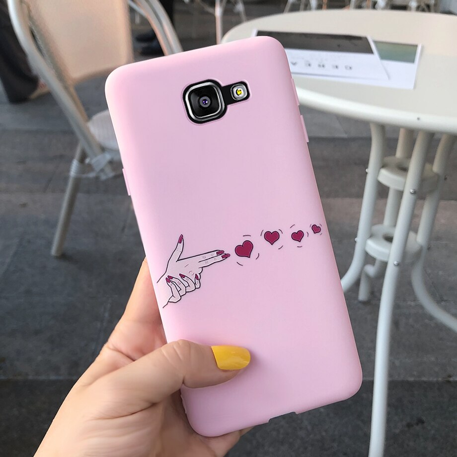 Para Samsung Galaxy a5 a510 A510F funda de silicona suave pintura TPU Candy Phone funda para Samsung a5 A 5 A5100 Coque: Transparente