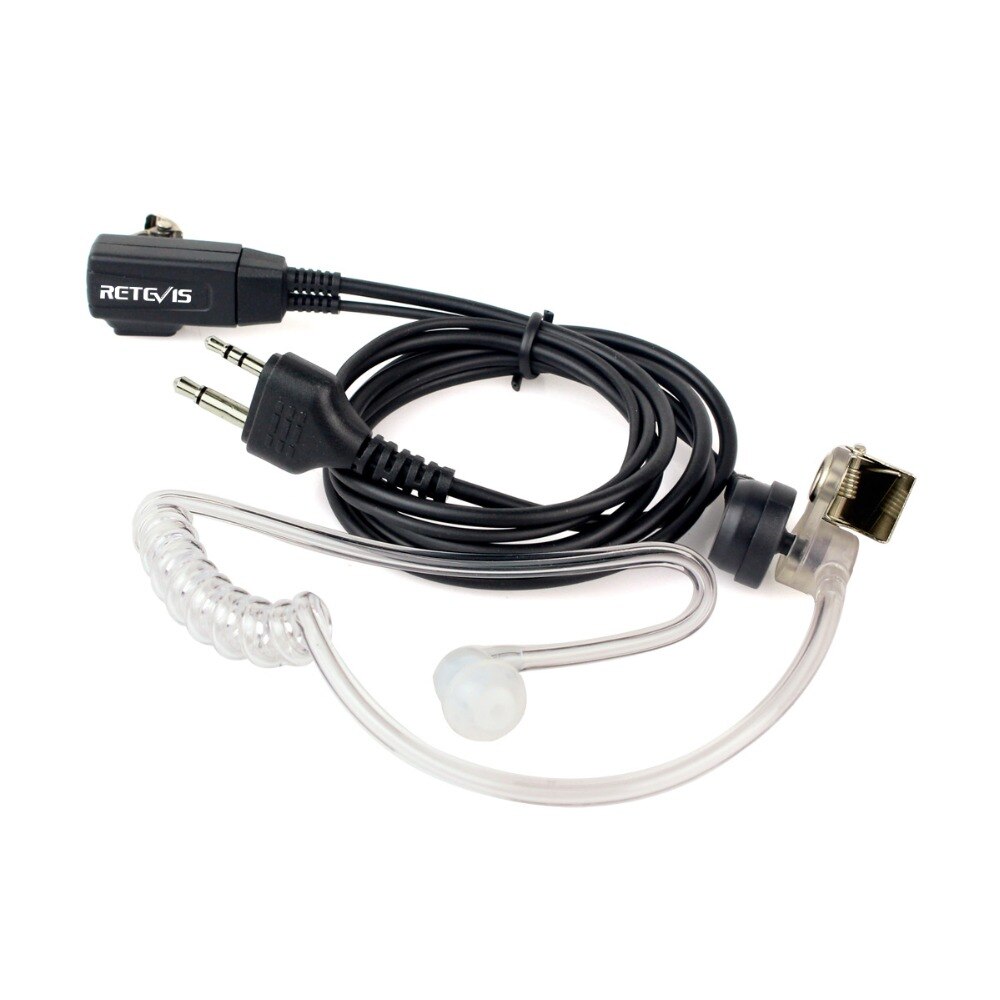 Retevis-auricular de tubo acústico para dispositivos móviles audífonos con micrófono PTT de 2Pin para MIDLAND G6/G7/G8 450/650 LXT80 GXT/112 Walkie Talkie