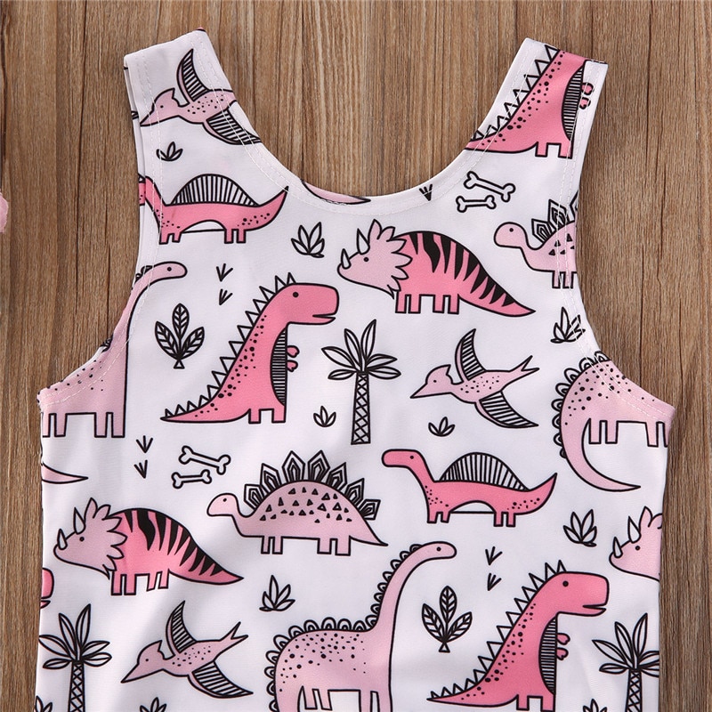 1-5 Jaar Meisjes Badmode Baby Meisjes Dinosaurus Print Badpakken Zomer Een Stuk Badpak Voor Meisjes Kids Kinderen badpak