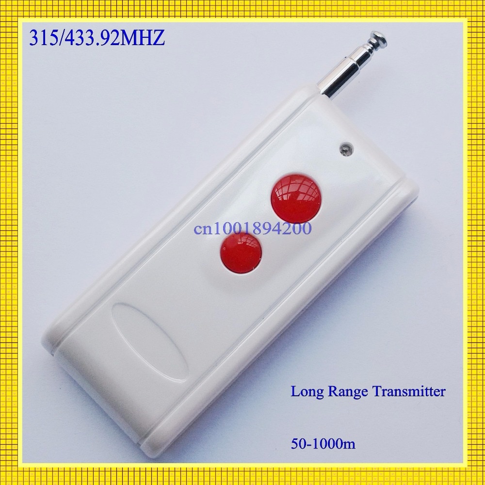 RF Remote Control Radio Long Range Transmitter 315/433 High-grade 1 Button Remote 1000m Wireless Remote Power Switch