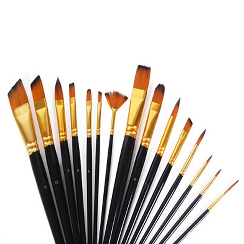 Pinceaux En Nylon Lot De 9 Pinceaux à Peinture, Pinceaux à Pointe Plate