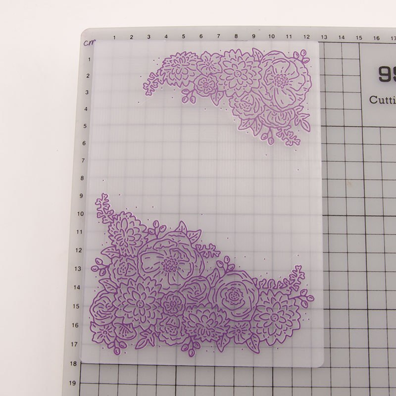Flower Embossing Folder Stencil Template 15x6cm For DIY Scrapbook Album Card Making Decoration EM090