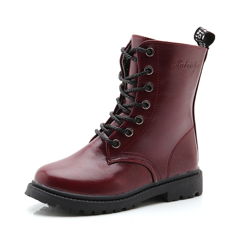 Children's Shoes Girls' Boots Autumn and Winter Side Zipper Boots Boys Snow Boots kids Leather Boots Autumn and Winter Boots
