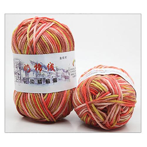 50g/ball Dik #5 Sectie-verven Midden-dikke Melk Katoenen Zachte Baby Garen hand Breien Haak Baby Wollen FZ04: 18