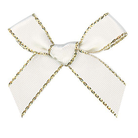 50 Uds. De Color brillo satinado goma de pelo con lazo, suministro artesanal, decoración del banquete de boda, lazos artísticos, accesorios para sombreros de costura, apliques: White Bows