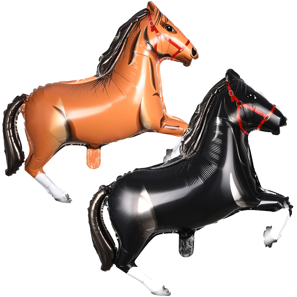 1/2pcs Large Black White Horse Balloon Aluminum Foil Horse-Shaped Balloons Cowboy Birthday Party Decoration Baby Shower Supplies: MINT GREEN