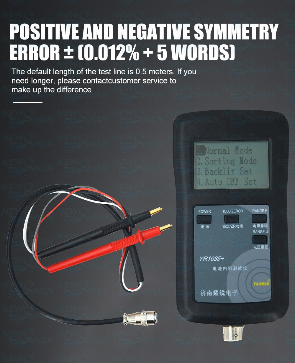 Original Four-line YR1035 Lithium Battery Internal Resistance Meter Tester Detector 18650 Dry Battery With Enhanced Pen