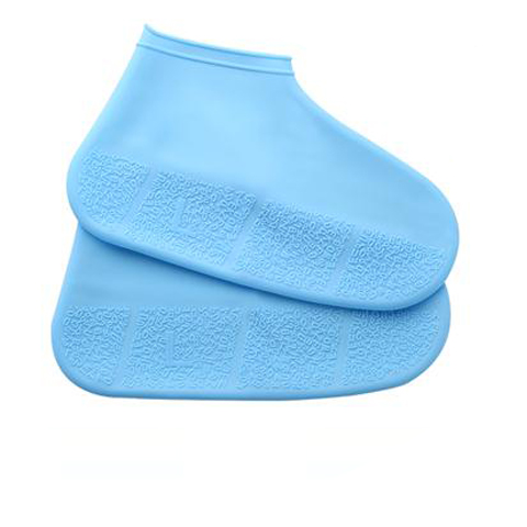 Praktische Silikon Wasserdichte Schuh Abdeckung unisex Schuhe Protektoren Regen Stiefel für drinnen draussen Regnerischen Tage Schuh Abdeckung Zubehör: Blau / L