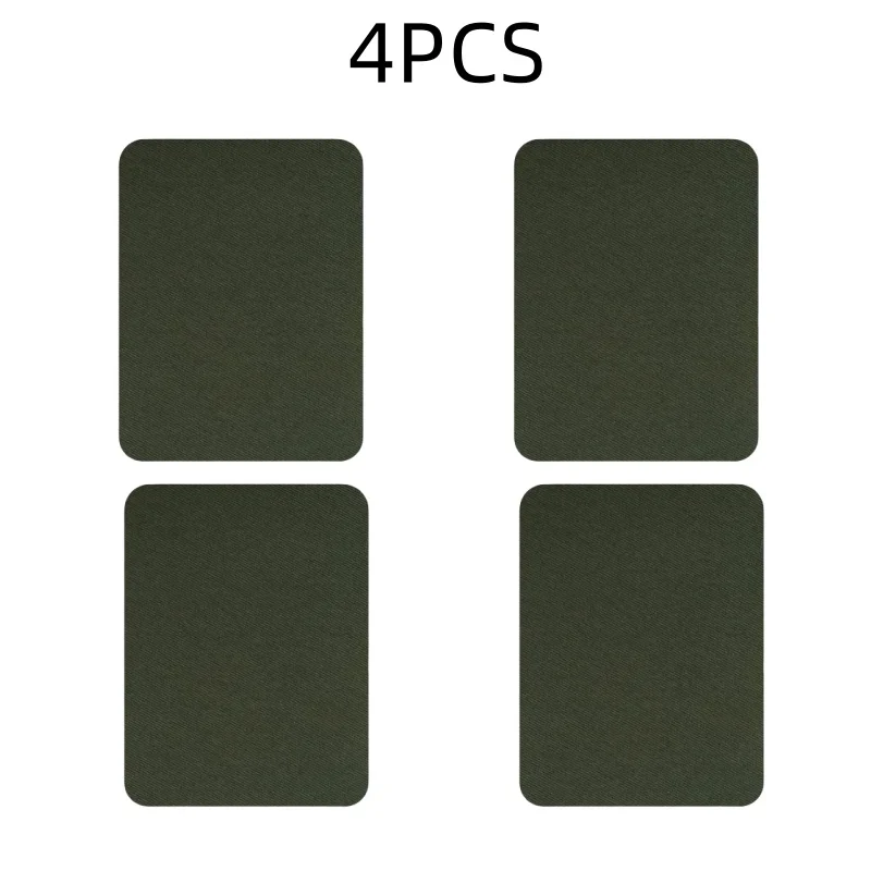 4 stuks opstrijkbare patches kledingreparatie veelkleurige stoffen patches opstrijkbare sterke lijm katoenen patch voor kleding Jean reparatie decor: green