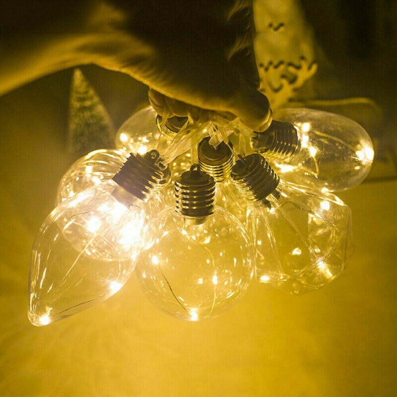 Christmas led string lights lampe julefest bryllup pærer lanterne batteri inkludert