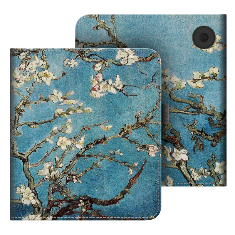 Voor KOBO Weegschaal Kleur/Libra 2/Libra H2O Case met Draagriem Stand Card Slot 7 inch Lederen Cover Ebook N428 N418 N873 Funda: 12.4 / Roze