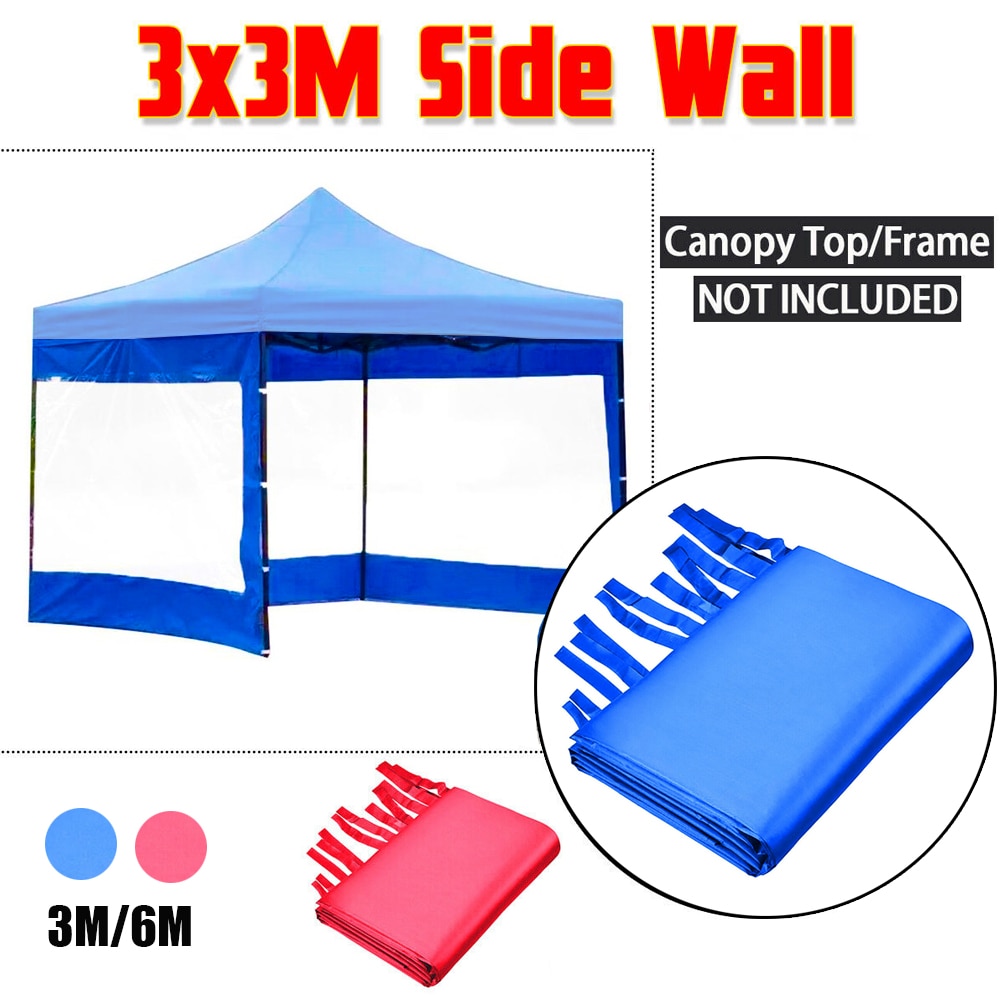 Lado Glorieta, marquesina tienda de la tela de Oxford de jardín impermeable Canopy refugio Windbar translúcido/Normal mirador Pared 3x 3m/6m