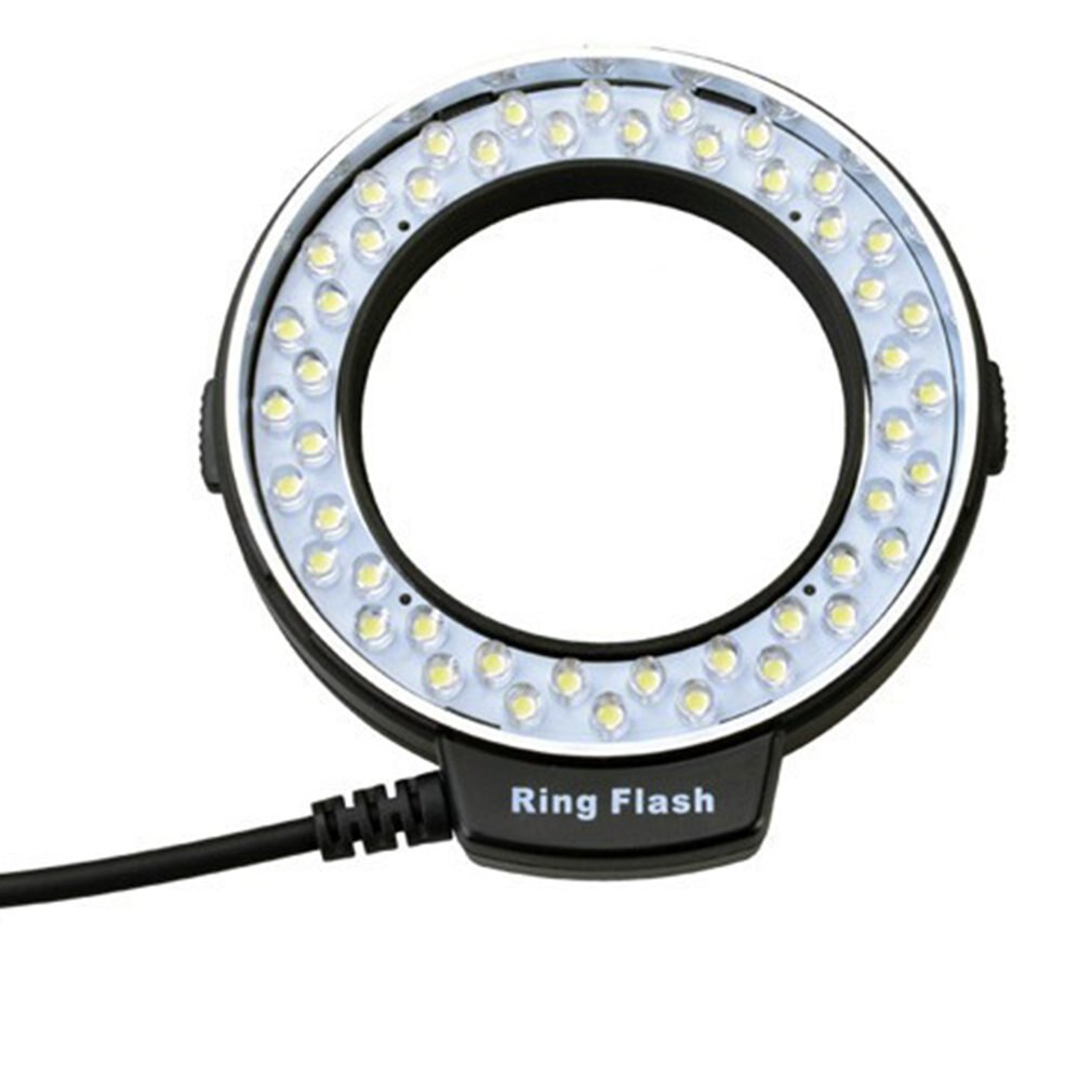Lampe Flash annulaire LED Macro pour Canon, Nikon, Panasonic, Pentax, Olympus, appareil photo DSLR