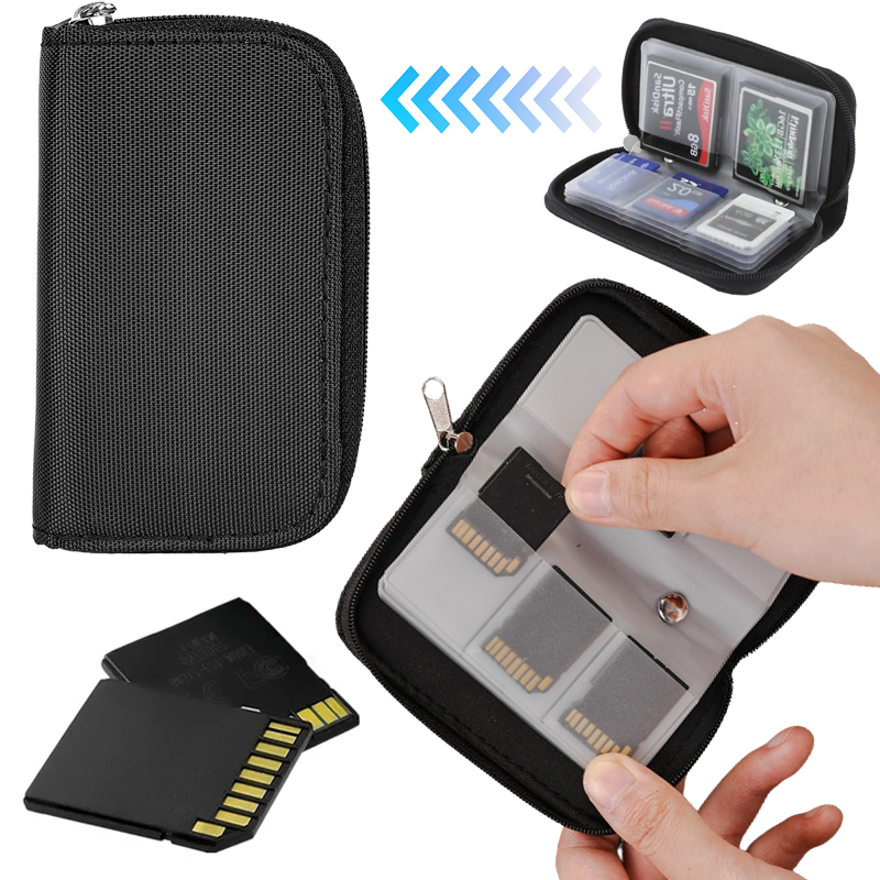 Speicherkarten-Aufbewahrungstasche, 22 Fächer, Tragetasche, Halfter, Geldbörse für CF/SD/Mikro SD/SDHC/Frau/DS-Karten, universelle Organizer-Taschen