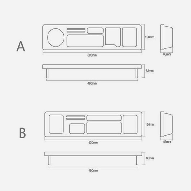 Pvc kontor skrivebord arrangør rack multifunktionelt bord papirvarer opbevaring hylde telefon penneholder tastatur kontor tilbehør