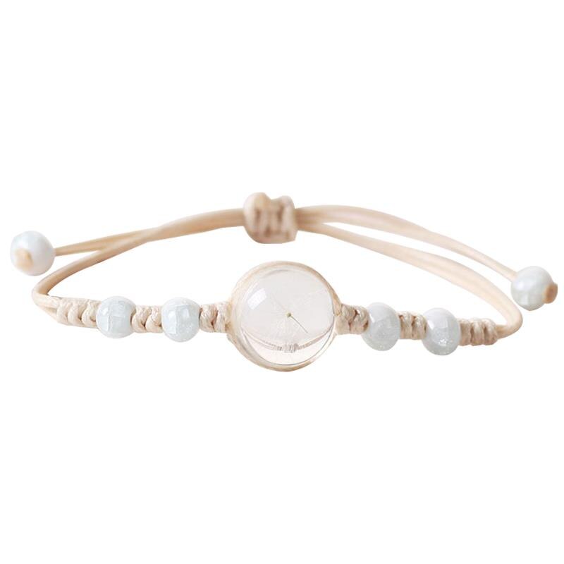 1pc Gypsophila Decor Bracelet Adjustable Simple Dried Flower Bracelet Charm Bracelet Jewelry Accessories: 3