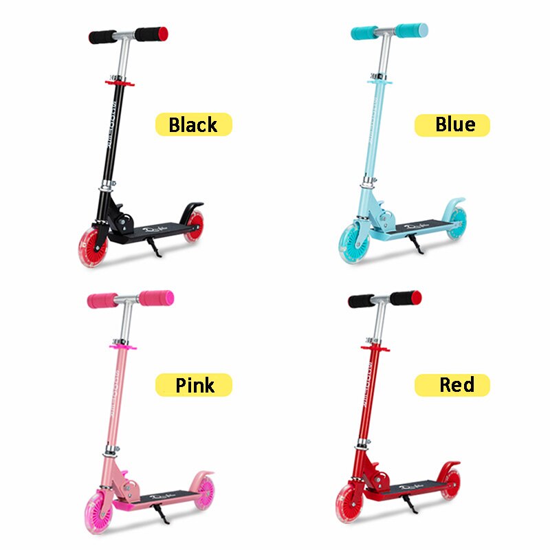 Barnescooter 2 hjul folde fod scootere led glans balance cykel justerbar højde skateboard spark scooter til børn sport legetøj