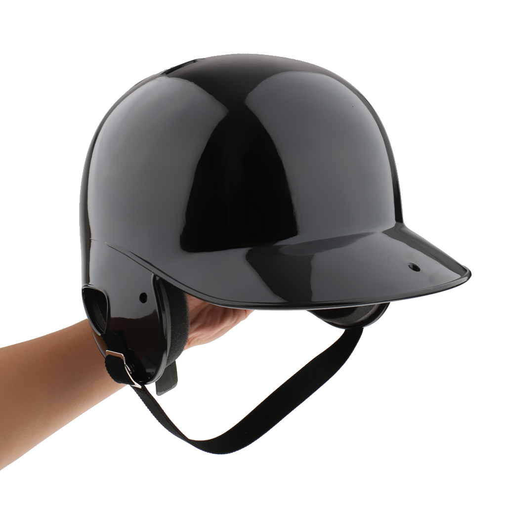 Batting Helmet NOCSAE Cert. Pro Baseball / Softball Helmet Double Flap - Black