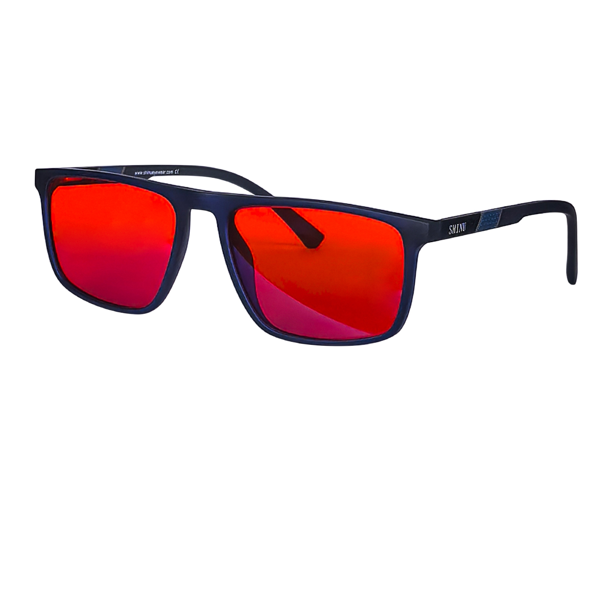SHINU red glasses block blue light better sleep Orange lens glasses for working with computer gaming glasses blue light blocking