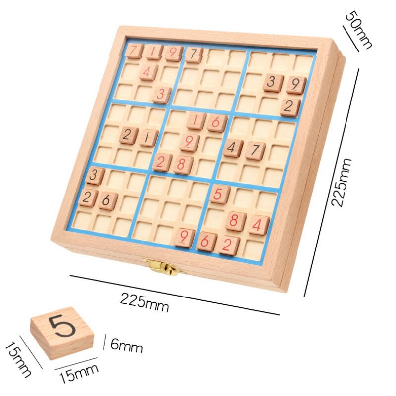 Sudoku skak skak logik træningstavle børn intelligens ræsonnement legetøj børn træ spil legetøj med sudoku bøger