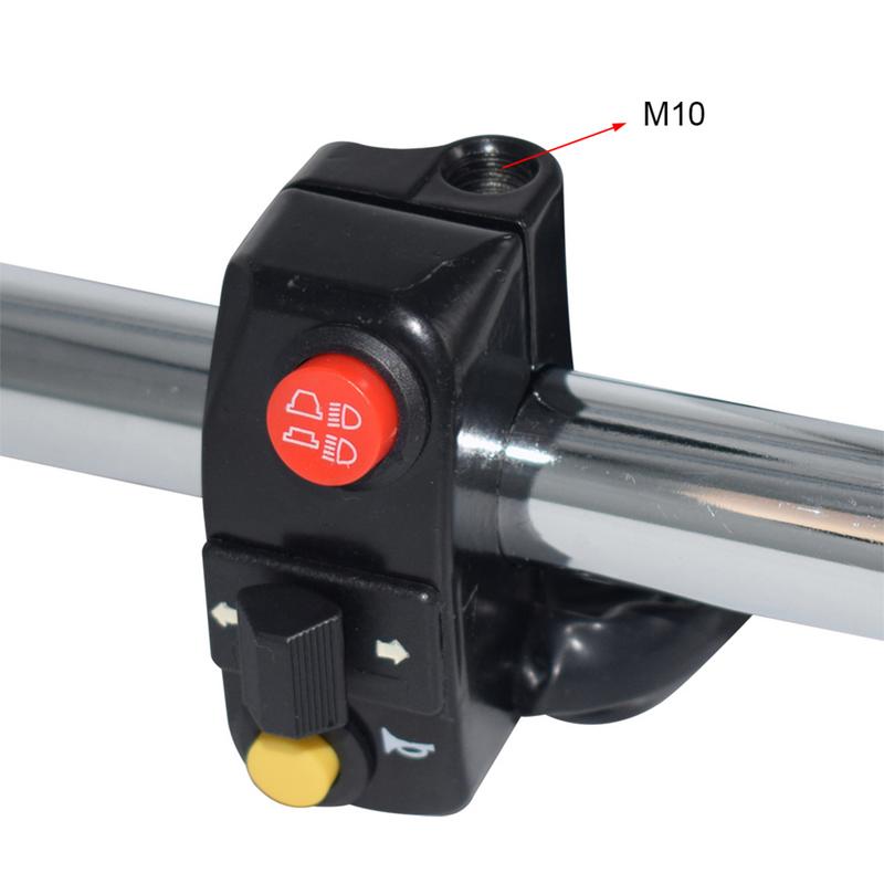 Motorcycle Handlebar Control Switch Three-function Left Headlights Turn Signal Horn Switch Connector Push Button Switch