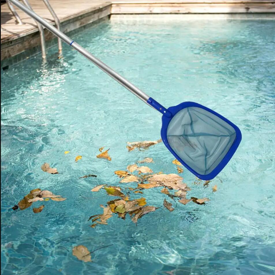 Telescopic Pond Bathtub Pool Cleaning Nets Swimming Pool Cleaning Net 6.35ft Retractable Pole Fine Mesh Skimmer Accessories