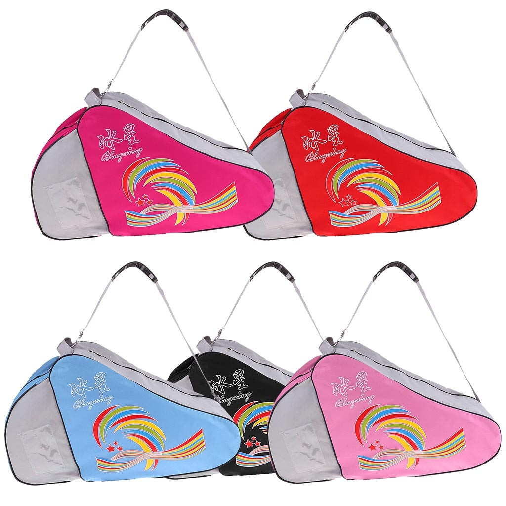 Ice Skate Tas Premium Nylon Pouch Case Te Dragen Rolschaatsen Inline Voor Kids & Volwassenen, met Speciale Patroon