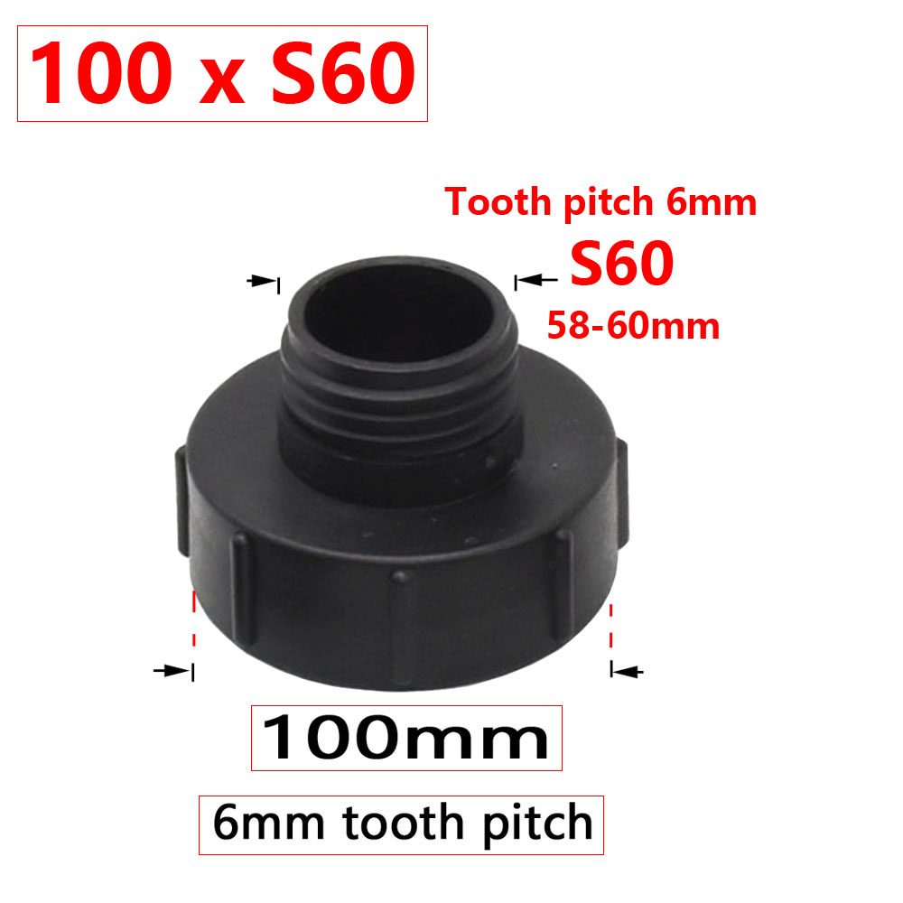 IBC Tank Tap Adapter S60X6 Coarse Thread Garden Quick Connect Faucet Alloy Tank Tap 1000 Liter Ibc Tank Accessory Valve Fitting: grey