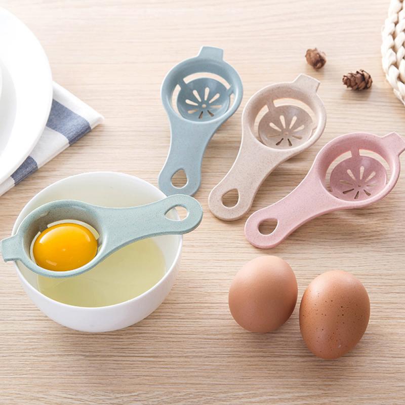 1pc proteiner æggeblomme separator flere farver hvede halm æggeblomme adskillelse plast sigte bageværktøj køkken madlavning gadget