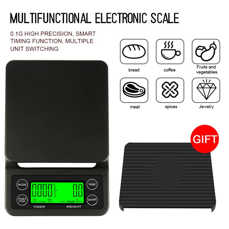 1pc Kitchen Scale Food Scales Digital Electronic Food Weight Scale Coffee Roasting Baking Cooking Scale With LCD Display Scales