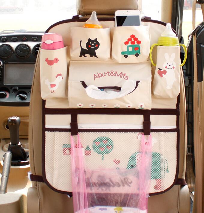 Cartoon Auto Seat Terug Storage Hang Bag Organizer Auto-Styling Baby Product Opbergen Opruimen Cartoon Auto Rugleuning Orgnizer: F