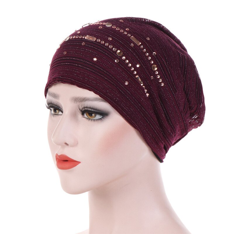 Verano encaje fino turbante de algodón sólido gorros hijab interiores transpirable suave de las mujeres musulmanas turbantes de cabeza hijab underscarf bonnet