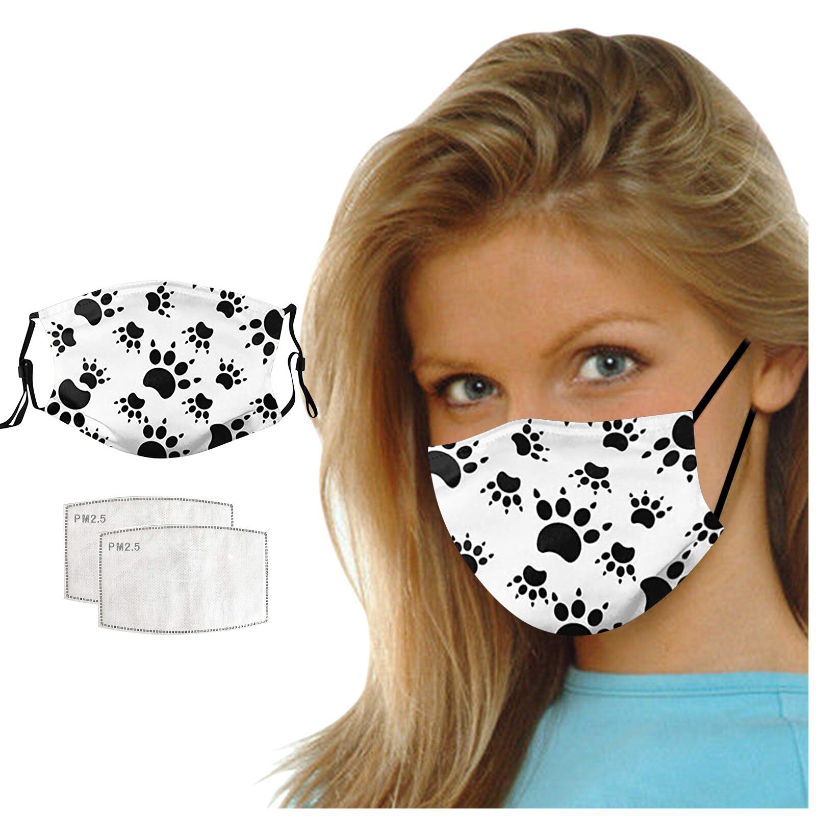 ski Fasemask Adult Animal Dog Printed Bandana Washable Reusable Fabric Lavables Masque Bandana: I