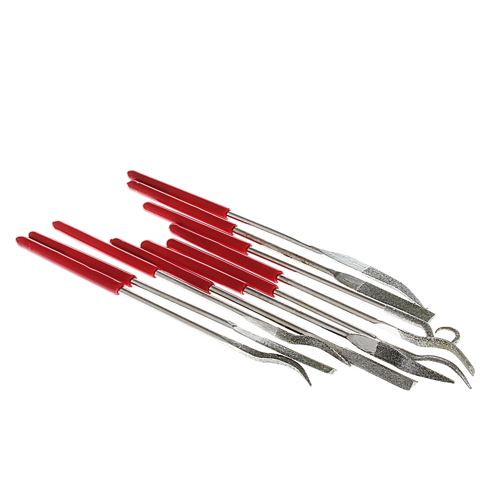 OOTDTY 10 pièces/ensemble diamant enduit Riffler fichiers montre mécanique bijoux fichiers outils ensemble SEP28_40