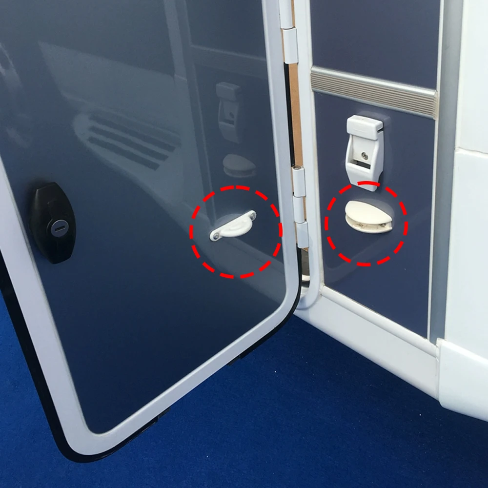 Rv-dørholder campingvogn bobil båtmodifikasjonstilbehør hyttedørfiksering nylon dørstopper låsespenne