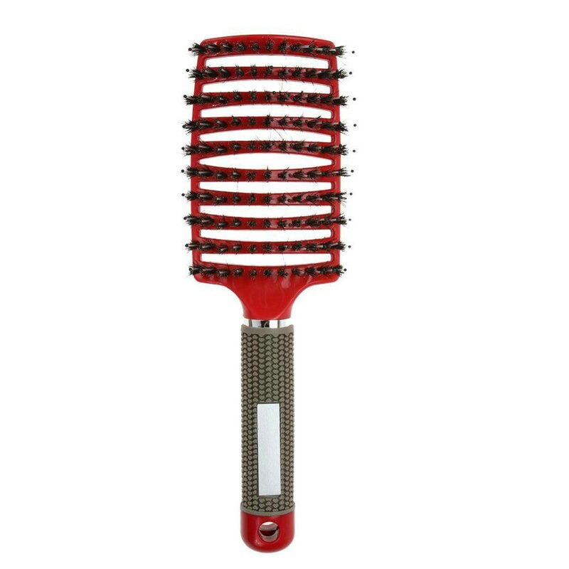 Femmes cheveux Massage peigne soies en Nylon brosse à cheveux humide bouclés démêler brosse à cheveux pour Salon de coiffure outils de coiffure brosse à cheveux