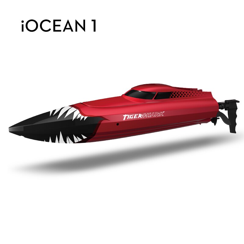 2.4g elektrisk fjernbetjening båd højhastigheds fjernbetjening motorbåd lang batterilevetid roning model båd rc båd: Hvid