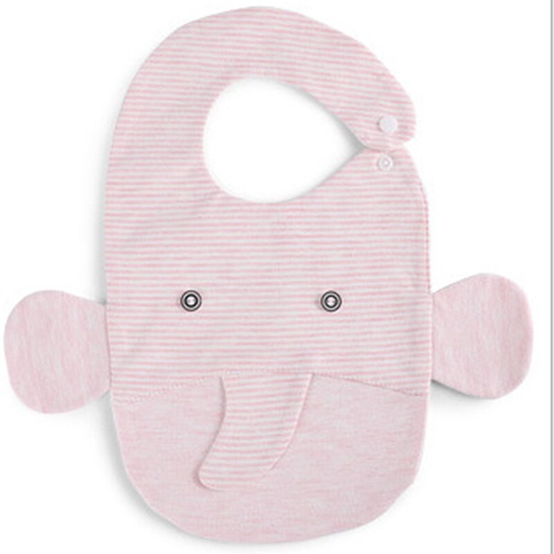 Cute Elephant Apron Cotton Baby Bibs Girls Boys Bibs Saliva Towel Burp Cloths Children Clothing Product Towel Bandanas: pink