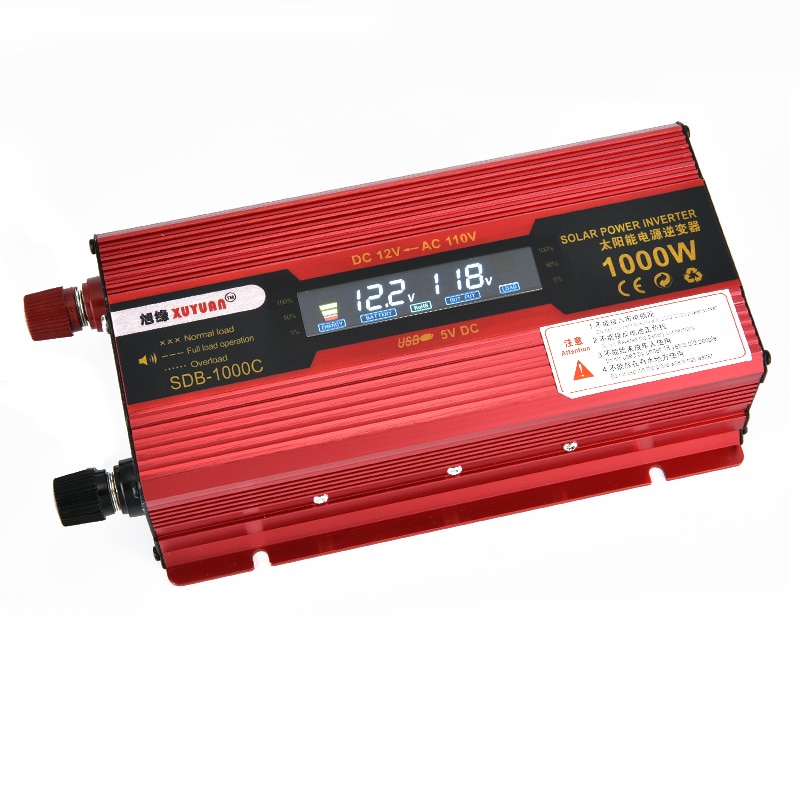 Xuyuan 1500w onduleur voiture convertisseur de puissance Inversor 12 V 110 V pour voiture ménage bricolage 1500w 1000w 600w onduleur Us adaptateur